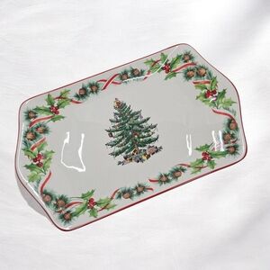 Spode Christmas Tree 2010 Annual Dessert Tray Limited Edition Dinnerware